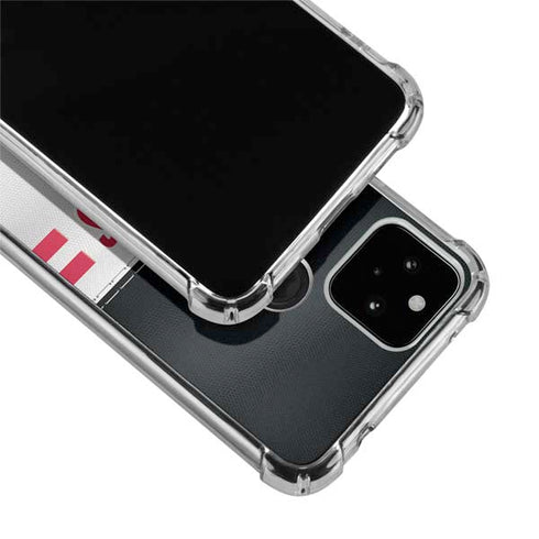 NFL Atlanta Falcons White Striped Google Pixel 5 Clear Case